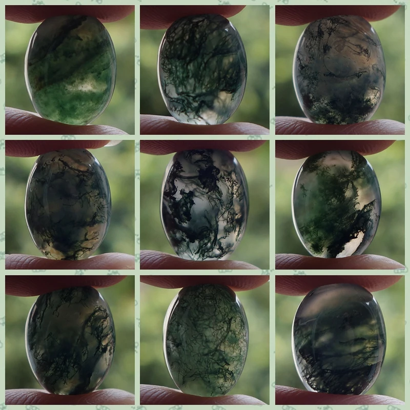10 Pcs/lot Natural Oval Dome Moss Agates Stone CAB Cabochons Flat Backed Beads 14x11x7mm
10 Pcs/lot Natural Oval Dome Moss Agates Stone CAB Cabochons Flat Backed Beads 14x11x7mm