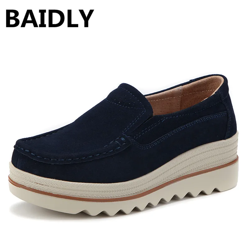 BAIDLY Spring/autumn Women Flat Platform Shoes Casual Sneakers Slip on Genuine Leather Women Shoes Creepers Moccasins
BAIDLY Spring/autumn Women Flat Platform Shoes Casual Sneakers Slip on Genuine Leather Women Shoes Creepers Moccasins