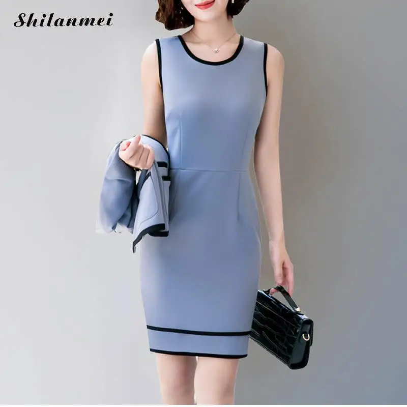 2018 Business Women Pencil Dress Suit Set Spring Autumn Female Blazer + Pencil Dress Office Lady Notched Jacket Elegant Outfits
2018 Business Women Pencil Dress Suit Set Spring Autumn Female Blazer + Pencil Dress Office Lady Notched Jacket Elegant Outfits