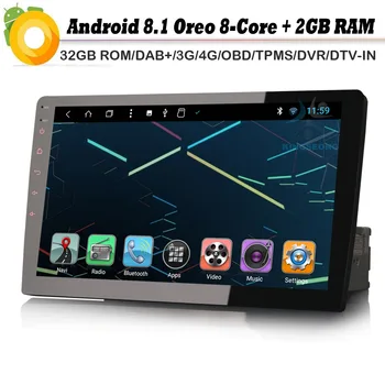 8-core 10.1" Autoradio Android 8.1 DAB+ 1 DIN Car GPS Navigation NAVI Bluetooth 4G OBD DVB-T2 AUX Radio RDS BT DVD USB SD DVR
8-core 10.1" Autoradio Android 8.1 DAB+ 1 DIN Car GPS Navigation NAVI Bluetooth 4G OBD DVB-T2 AUX Radio RDS BT DVD USB SD DVR