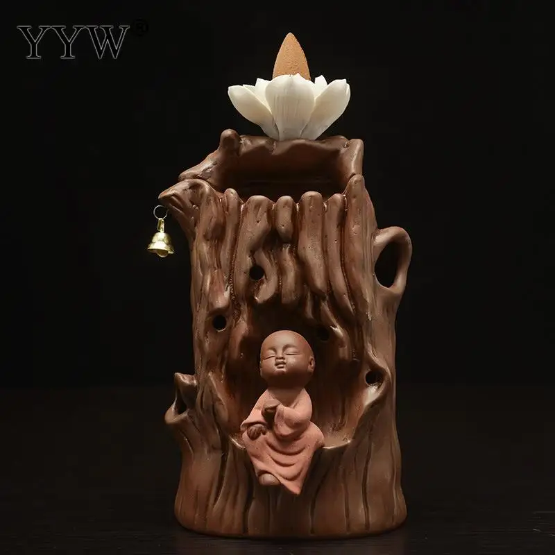 Lotus Backflow Incense Burner Incense Cones Holder Censer Cute Monk Aroma Burner Home Office Decor Exquisite Porte Encens Holder
Lotus Backflow Incense Burner Incense Cones Holder Censer Cute Monk Aroma Burner Home Office Decor Exquisite Porte Encens Holder