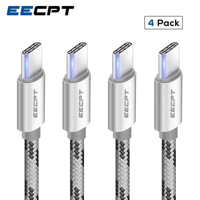 EECPT 4 Pack USB Type C Cable for Samsung S9 S8 Xiaomi Redmi Note 7 Fast Charging Wire Data Cord USBC Type-C Phone Charger Cable
EECPT 4 Pack USB Type C Cable for Samsung S9 S8 Xiaomi Redmi Note 7 Fast Charging Wire Data Cord USBC Type-C Phone Charger Cable