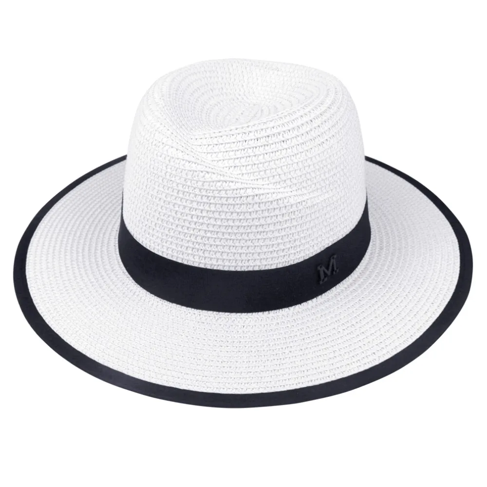 2018 Fashion New Elegant Black Jazz Hats For Women White Sun Hat Men Formal Blue Summer Beach Cap Letter M Fedora Straw Hat
2018 Fashion New Elegant Black Jazz Hats For Women White Sun Hat Men Formal Blue Summer Beach Cap Letter M Fedora Straw Hat