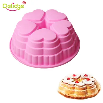 Delidge 1pc 3D Silicone Cake Mold 5 Heart Mousse Bread Fondant Mould Fondant Cake Baking Mold DIY Cake Tools Kitchen Bakeware
Delidge 1pc 3D Silicone Cake Mold 5 Heart Mousse Bread Fondant Mould Fondant Cake Baking Mold DIY Cake Tools Kitchen Bakeware