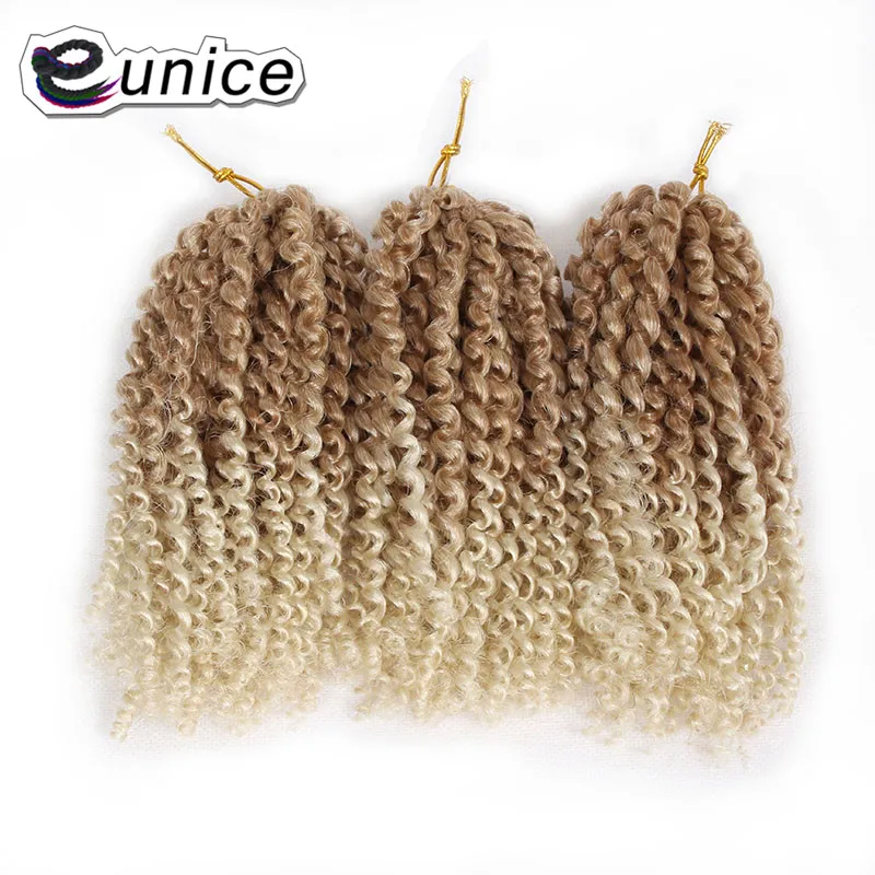 Synthetic Ombre Braiding Hair Mali bob Kinky Curly Crochet Hair (10)