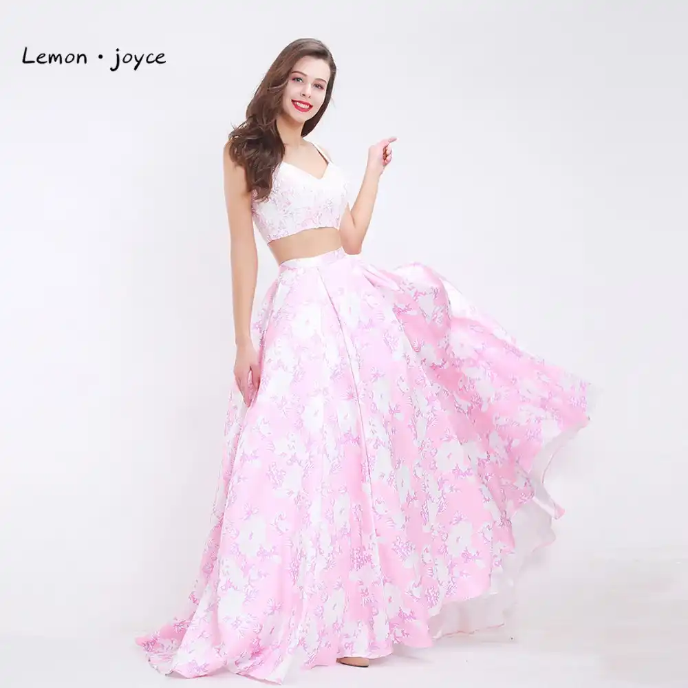 pink floral homecoming dress