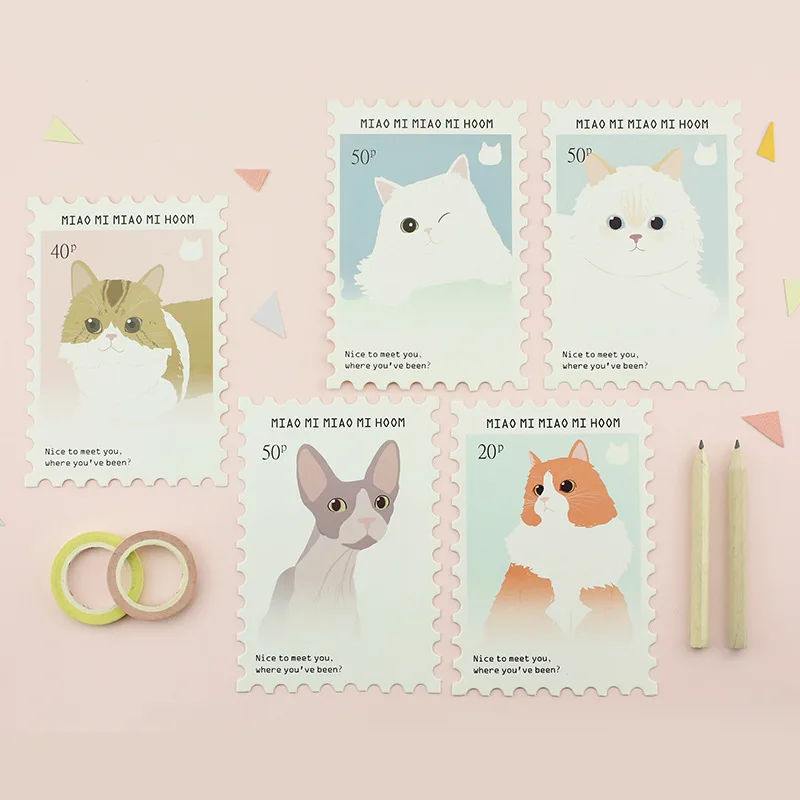 30sheets/LOT Cat pattern Stamp style Postcard vintage postcards/Greeting Card/wish Card/Fashion Gift/invitation card
30sheets/LOT Cat pattern Stamp style Postcard vintage postcards/Greeting Card/wish Card/Fashion Gift/invitation card