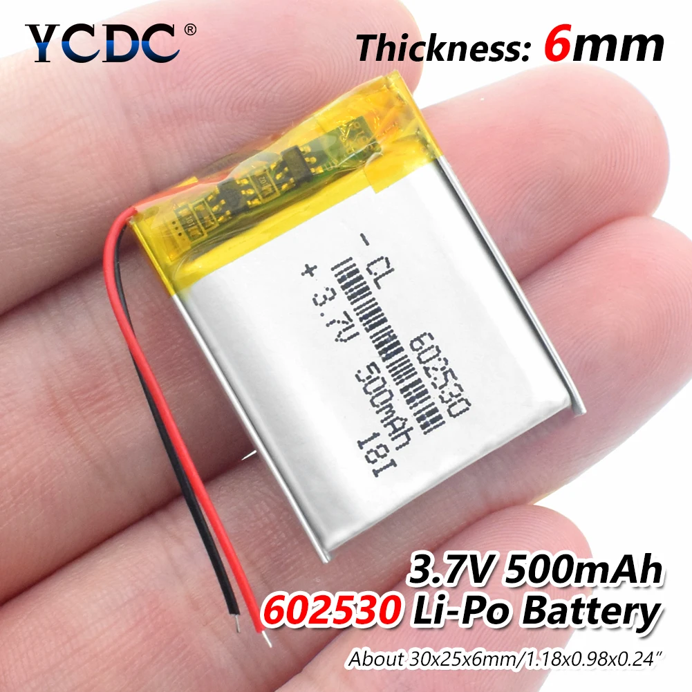1/2/4pcs Rechargeable 602530 500mAh Li-ion Polymer Lithiumion Battery With Pcb Protection For LED Light Mini Speaker Smart Watch
1/2/4pcs Rechargeable 602530 500mAh Li-ion Polymer Lithiumion Battery With Pcb Protection For LED Light Mini Speaker Smart Watch