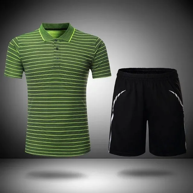 Tennis Sports Cloth Breathable Quick Dry Wicking Shirt Clothing Unisex Stripe T-shirt Table Tennis Clothes Shirt+Shorts L2042YPC
Tennis Sports Cloth Breathable Quick Dry Wicking Shirt Clothing Unisex Stripe T-shirt Table Tennis Clothes Shirt+Shorts L2042YPC