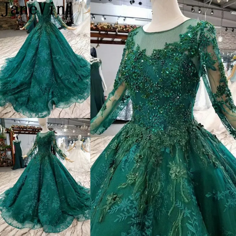 JaneVini Luxurious Dark Green Women Formal Prom Dress With Long Sleeves Arabic Sequined Ball Gown Lace Long Bridesmaid Dresses
JaneVini Luxurious Dark Green Women Formal Prom Dress With Long Sleeves Arabic Sequined Ball Gown Lace Long Bridesmaid Dresses