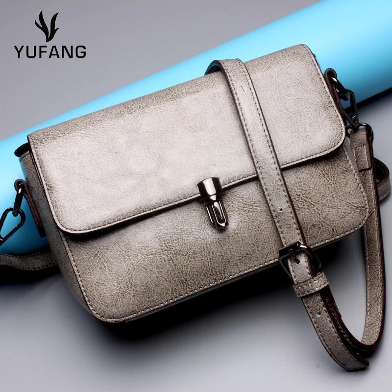 YUFANG Women Messenger Bag Cowskin Female Shoulder Mini Bag Cover Hasp Women's Crossbody Bag Oil Wax Leather Ladies Sling Bag
YUFANG Women Messenger Bag Cowskin Female Shoulder Mini Bag Cover Hasp Women's Crossbody Bag Oil Wax Leather Ladies Sling Bag