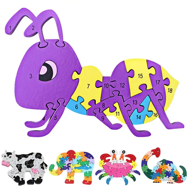 Wooden 3D Jigsaw Educational Toys Animals Elephant Cow Dinosaur Puzzle Wood Toys Kids Numbers Alphabetic Letters Learning Toys
Wooden 3D Jigsaw Educational Toys Animals Elephant Cow Dinosaur Puzzle Wood Toys Kids Numbers Alphabetic Letters Learning Toys
