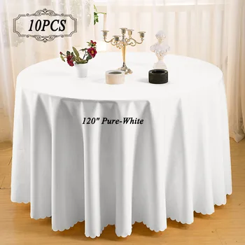 10PCS/Lot Best Sale 100% Polyester Modern Design Round 120" Hotel Restaurant Table Cloth White Wedding Tablecloth Table Covers
10PCS/Lot Best Sale 100% Polyester Modern Design Round 120" Hotel Restaurant Table Cloth White Wedding Tablecloth Table Covers