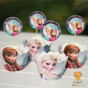24pcs Kids Snow Quees Anna Elsa birthday Party Decoration Cupcake Wrappers baby shower Favors Pincess Cake Toppers Picks AW-0001
24pcs Kids Snow Quees Anna Elsa birthday Party Decoration Cupcake Wrappers baby shower Favors Pincess Cake Toppers Picks AW-0001