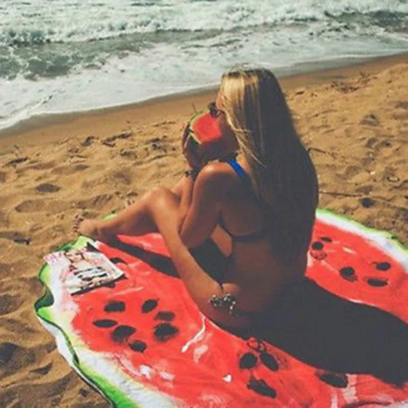 Summer Watermelon Print Bikini Beach Cover Ups Round Towel Mat Wrap Skirt Sun Protection Shawl Blanket
Summer Watermelon Print Bikini Beach Cover Ups Round Towel Mat Wrap Skirt Sun Protection Shawl Blanket