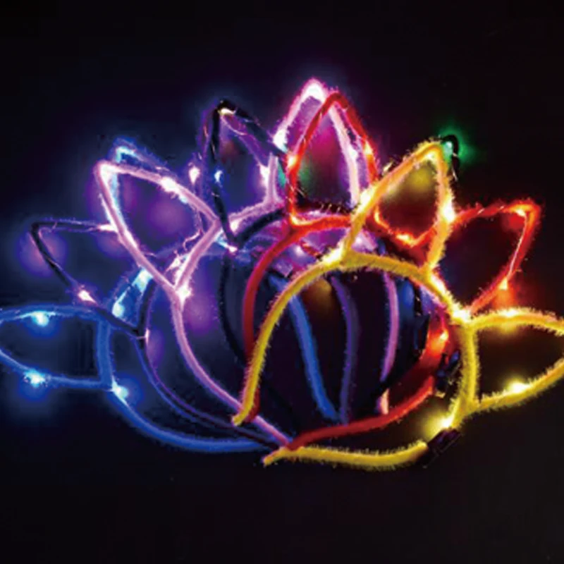 neon party LED Light Rabbit Cat Lace Ears Luminous Bunny Ears Headdress Glow Headband party led bride party wedding decoration
neon party LED Light Rabbit Cat Lace Ears Luminous Bunny Ears Headdress Glow Headband party led bride party wedding decoration