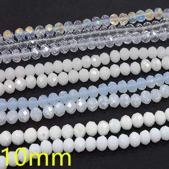 Wholesale AB clear 20pcs Crystal Glass Rondelle Faceted Loose Spacer Beads DIY 10mm
Wholesale AB clear 20pcs Crystal Glass Rondelle Faceted Loose Spacer Beads DIY 10mm