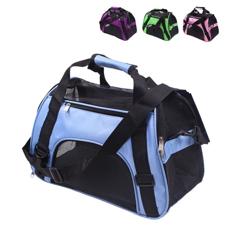 Pet Cat Carrier Backpack Messenger Carrier Bag Outgoing Travel Packets Breathable Pet Handbag for Small Dog Pink Medium 47x24.5x33cm