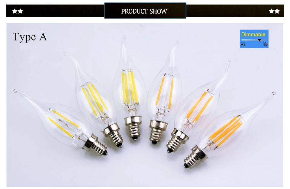 LED Edison Bulb Candle Bulb (12)