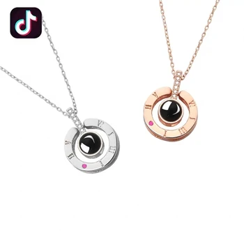 Dropshipping New Rose Gold Silver 100 Languages I Love You Projection Pendant Necklace Romantic Love Memory Wedding Necklace
Dropshipping New Rose Gold Silver 100 Languages I Love You Projection Pendant Necklace Romantic Love Memory Wedding Necklace
