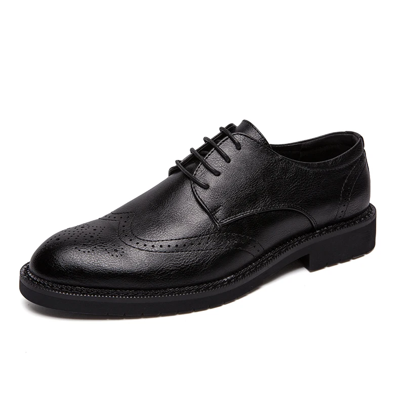 Pheron2019 Spring Men Flats Genuine Leather Dress Shoes Brogue Oxford Lace Up Male Casual Shoes Black Brown Size 38-47F-258
Pheron2019 Spring Men Flats Genuine Leather Dress Shoes Brogue Oxford Lace Up Male Casual Shoes Black Brown Size 38-47F-258