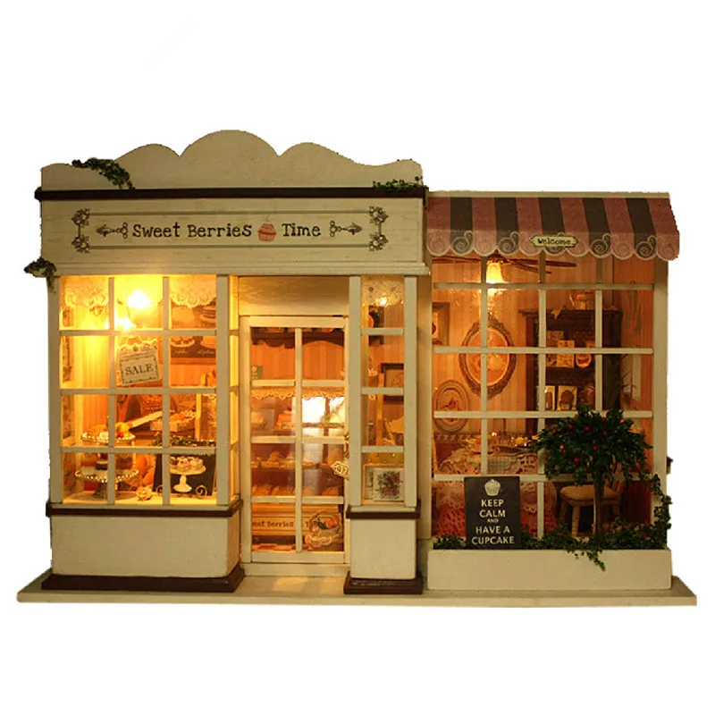 DIY Dollhouse Sweet Berries Time Assembly Voice Control Creative Handmake Cake Store Puzzle Model Building Kit Miniature Wooden
DIY Dollhouse Sweet Berries Time Assembly Voice Control Creative Handmake Cake Store Puzzle Model Building Kit Miniature Wooden