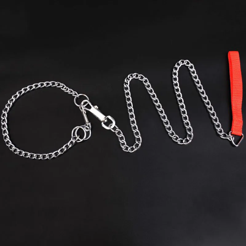 Cool Metal Stainless Steel Dog Leashes Chain for Small Medium Large Dogs Puppy Nylon Handle Dog Leash Lead Collar 110cm
Cool Metal Stainless Steel Dog Leashes Chain for Small Medium Large Dogs Puppy Nylon Handle Dog Leash Lead Collar 110cm