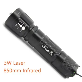 3W 5 Files LED Laser Infrared 840nm Band Torch Flashlight Torch Zoomable For Night Vision Sight Adjustable Red Super Spotlight
3W 5 Files LED Laser Infrared 840nm Band Torch Flashlight Torch Zoomable For Night Vision Sight Adjustable Red Super Spotlight