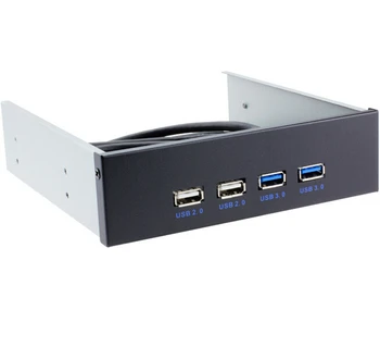 2 Ports USB 3.0 + 2 Ports USB 2.0 Front Drive Bit Panel Expansion Mobile Rack Desktop Computer Front Panel CD-ROM Expansion Bay
2 Ports USB 3.0 + 2 Ports USB 2.0 Front Drive Bit Panel Expansion Mobile Rack Desktop Computer Front Panel CD-ROM Expansion Bay