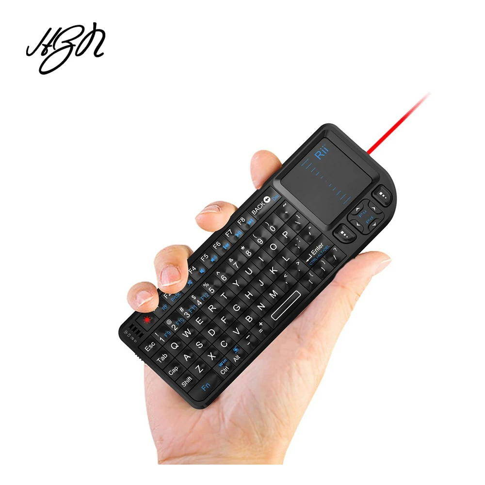 

Rii V3 Wireless Keyboard 2.4G RF Touchpad With LED Backlight Laser Pointer Combo Handheld for presentations gaming Smart TV