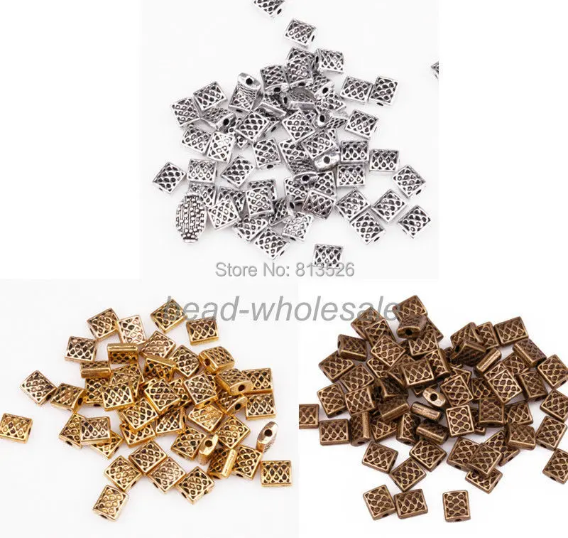 OMH wholesale Wholesale 100Pcs Retro Style Zinc Alloy Square Spacer Bead For Jewelry ZL207
OMH wholesale Wholesale 100Pcs Retro Style Zinc Alloy Square Spacer Bead For Jewelry ZL207