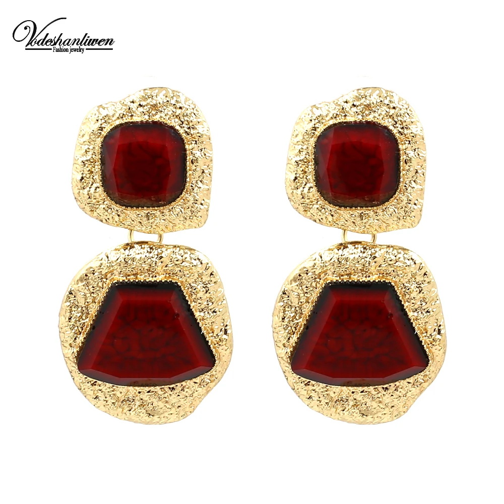 Vodeshanliwen ZA New Design Semi precious Stone Drop Earrings For Women Irregular Vintage Statement Dangle Earrings Jewelry
Vodeshanliwen ZA New Design Semi precious Stone Drop Earrings For Women Irregular Vintage Statement Dangle Earrings Jewelry