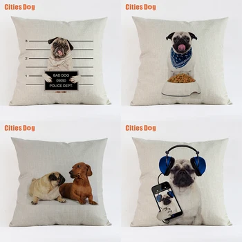 35x35 45x45 55x55cm Pug decorative pillows cushion cover Linen Pillowcase new Year decoration gift Pugs dog almofada cojines
35x35 45x45 55x55cm Pug decorative pillows cushion cover Linen Pillowcase new Year decoration gift Pugs dog almofada cojines