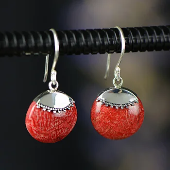 Fine Jewelry 925 Sterling Silver Natural Gemstone Coral Vintage Punk Dangling Earrings For Women Ladies Aretes De Mujer
Fine Jewelry 925 Sterling Silver Natural Gemstone Coral Vintage Punk Dangling Earrings For Women Ladies Aretes De Mujer