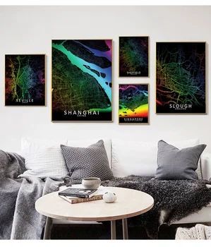 Seville Shanghai Sheffield Singapore Slough Sofia Southampton Rainbow City Map Art Canvas Poster Prints Home Wall Decor
Seville Shanghai Sheffield Singapore Slough Sofia Southampton Rainbow City Map Art Canvas Poster Prints Home Wall Decor