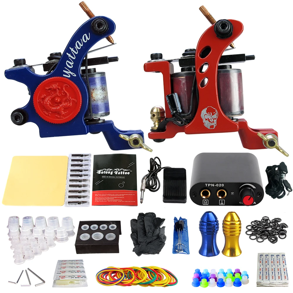Solong Tattoo Start 2 Professional coil Tattoo Machine Guns Kits Power Supply Foot Pedal 20 Needles Grip Tip Ink Cup TK201-35
Solong Tattoo Start 2 Professional coil Tattoo Machine Guns Kits Power Supply Foot Pedal 20 Needles Grip Tip Ink Cup TK201-35