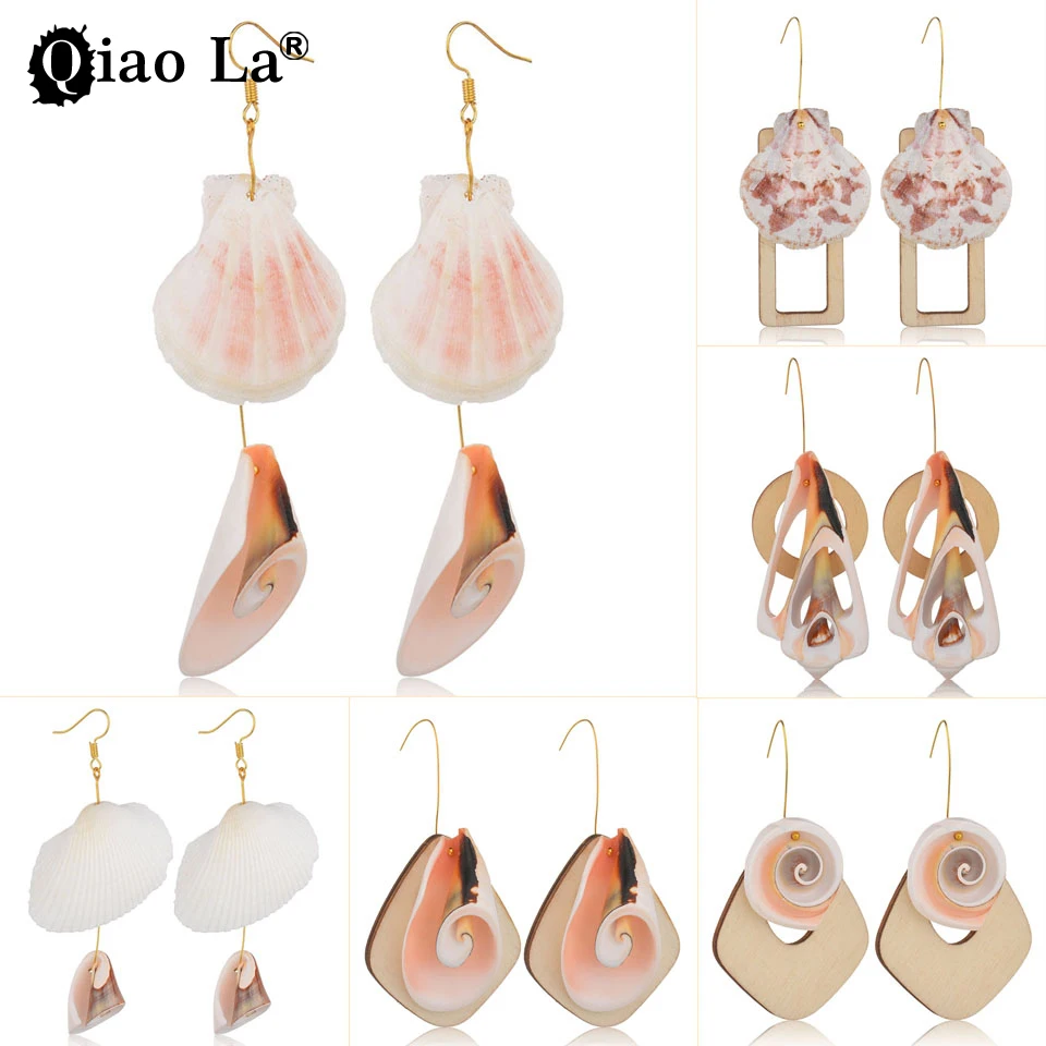 Qiao La New Fashion Pop Bohemia Shell Pendant Earrings Ethnic Style Natural Shell Handmade Pendant Earrings Women Party Jewelry
Qiao La New Fashion Pop Bohemia Shell Pendant Earrings Ethnic Style Natural Shell Handmade Pendant Earrings Women Party Jewelry
