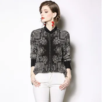 women's new spring temperament fashion retro print stand collar long-sleeved large size casual shirt free shipping
women's new spring temperament fashion retro print stand collar long-sleeved large size casual shirt free shipping