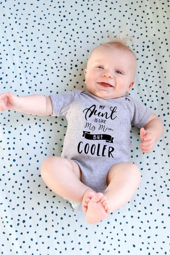 Newborn Baby Kids Short Sleeve Outfits My Aunt Is Like My Mother But Cooler Summer Baby Boy Girl Cotton Romper Jumpsuit Clothes
Newborn Baby Kids Short Sleeve Outfits My Aunt Is Like My Mother But Cooler Summer Baby Boy Girl Cotton Romper Jumpsuit Clothes