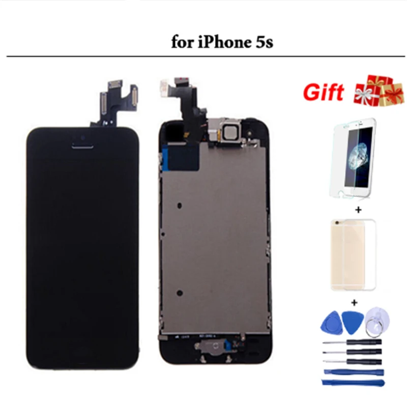 Full Set LCD for iPhone 5s Screen Complete Assembly Display 5s Digitizer Replacement With Front Camera Home Button
Full Set LCD for iPhone 5s Screen Complete Assembly Display 5s Digitizer Replacement With Front Camera Home Button