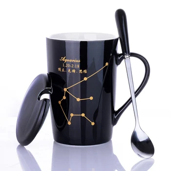 Creative Constellation Black Ceramic Coffee Mug,420ml Ceramic Tea Cup Porcelain Tea Mug Lover Coffee Cup Valentine's Day Gift
Creative Constellation Black Ceramic Coffee Mug,420ml Ceramic Tea Cup Porcelain Tea Mug Lover Coffee Cup Valentine's Day Gift