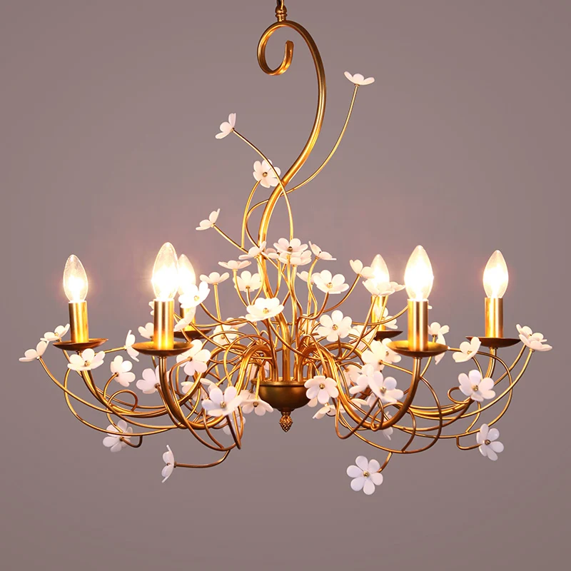 Home metal Chandelier Led candle Lamp Golden Iron Chandelier Lights Foyer Flower Hanging Luminaria Wedding Living Room Lustres
Home metal Chandelier Led candle Lamp Golden Iron Chandelier Lights Foyer Flower Hanging Luminaria Wedding Living Room Lustres