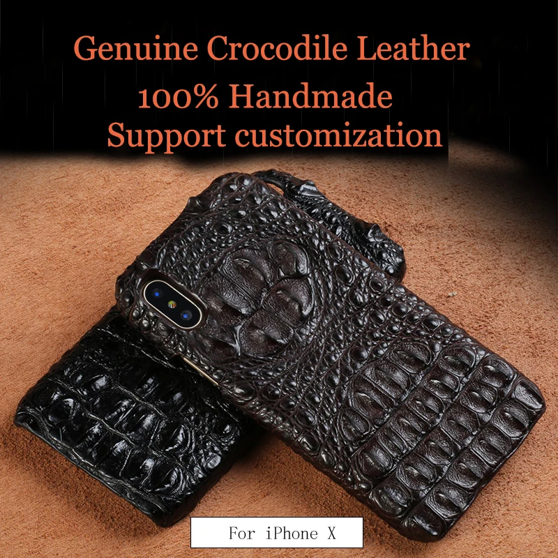 LANGSIDI Luxurious Real Genuine crocodile leather covers for iphone X handmade Design Half pack phone case For iphone 7 8 plus
LANGSIDI Luxurious Real Genuine crocodile leather covers for iphone X handmade Design Half pack phone case For iphone 7 8 plus