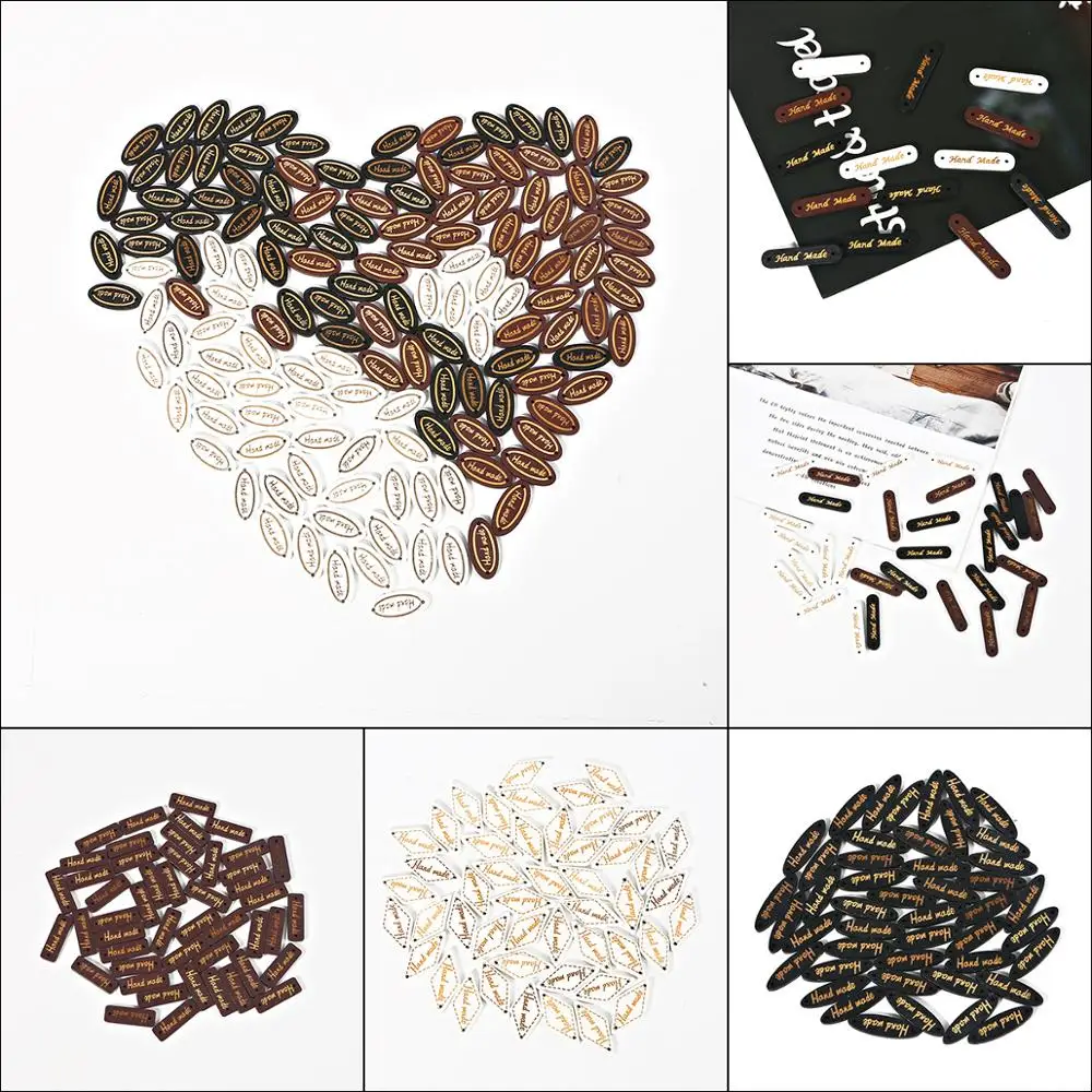 50Pcs Wooden Button "Handmade" tags Wood Sewing Accessories For DIY Clothes Handmade Scrapbooking Craft
50Pcs Wooden Button "Handmade" tags Wood Sewing Accessories For DIY Clothes Handmade Scrapbooking Craft
