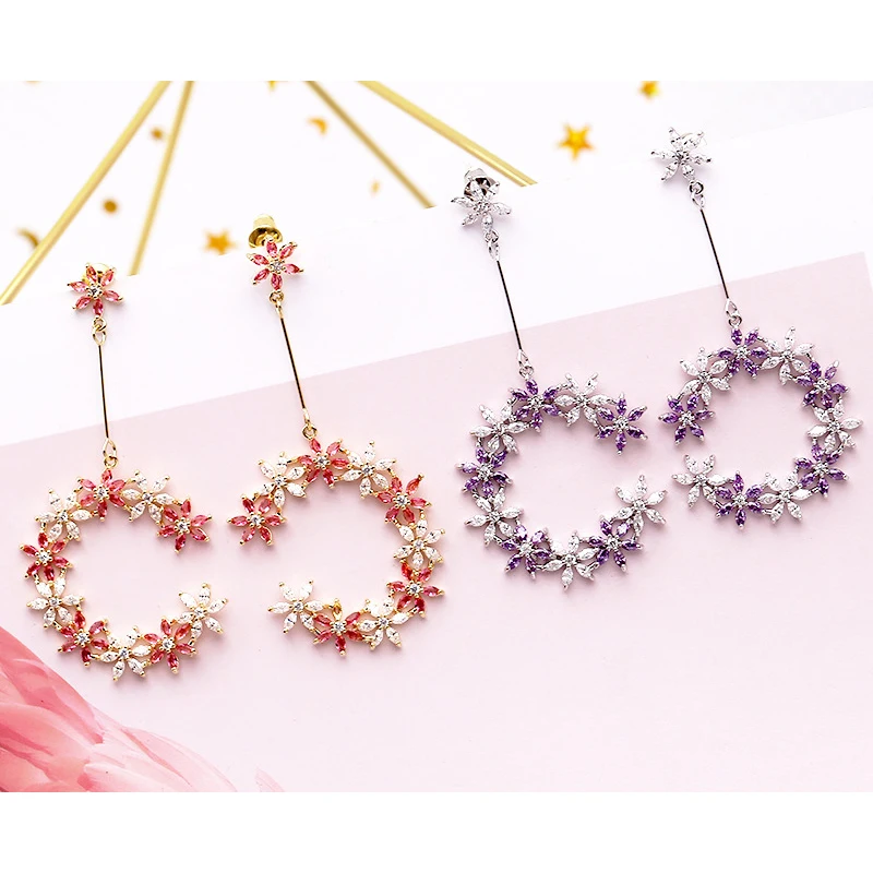LuxJuly Women Earring Zircon Crystal Flower Earrings Valentine Gift Free Shipping
LuxJuly Women Earring Zircon Crystal Flower Earrings Valentine Gift Free Shipping
