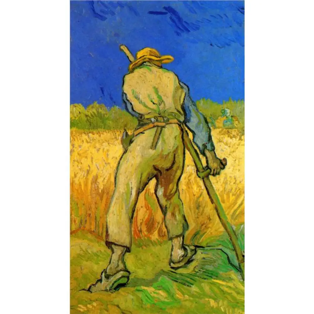 

Handmade oil painting reproduction of Vincent Van Gogh High quality The Reaper after Millet Living room decor