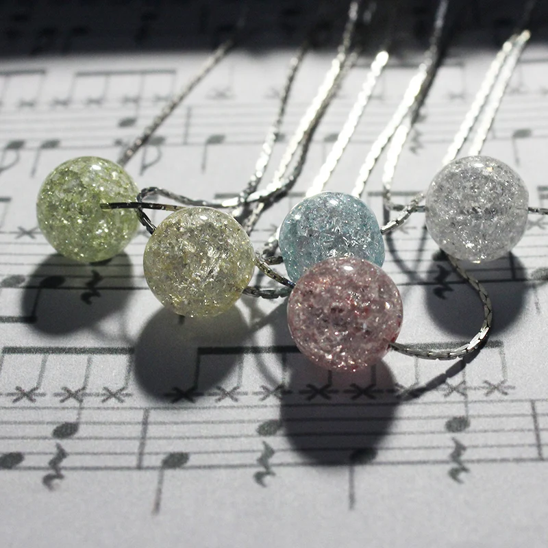 Cute Cracked Crystal Round Bead Pendant Necklace Women Choker Short Chain Necklace Jewelry Christmas Gift Multi Colors
Cute Cracked Crystal Round Bead Pendant Necklace Women Choker Short Chain Necklace Jewelry Christmas Gift Multi Colors