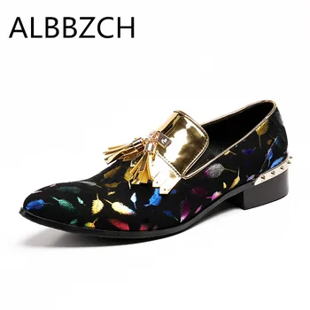 Mens fashion luxury tassel buckle rivets design printing leather casual shoes men loafers wedding dress shoes career work shoes
Mens fashion luxury tassel buckle rivets design printing leather casual shoes men loafers wedding dress shoes career work shoes