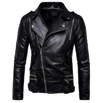 New Retro Vintage Motorcycle Jacket Mens Spring Autumn PU Leather Sash Zipper Biker Punk Classic Turn Down Collar Size M-5XL
New Retro Vintage Motorcycle Jacket Mens Spring Autumn PU Leather Sash Zipper Biker Punk Classic Turn Down Collar Size M-5XL