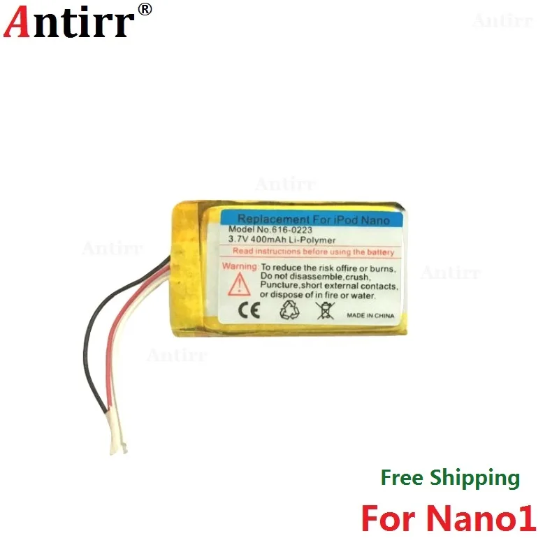 

Antirr Original new Replacement Battery For ipod Nano1 1st Gen Generation MP3 Li-Polymer Rechargeable Nano 1 616-0223 Batteries